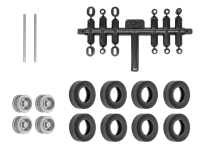 Viessmann 8439 - H0 - Nachrüst-Set Gummireifen für Anhänger, Zwillingsbereifung, Ø 10,4 mm